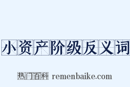 小资产阶级反义词是什么意思的图片